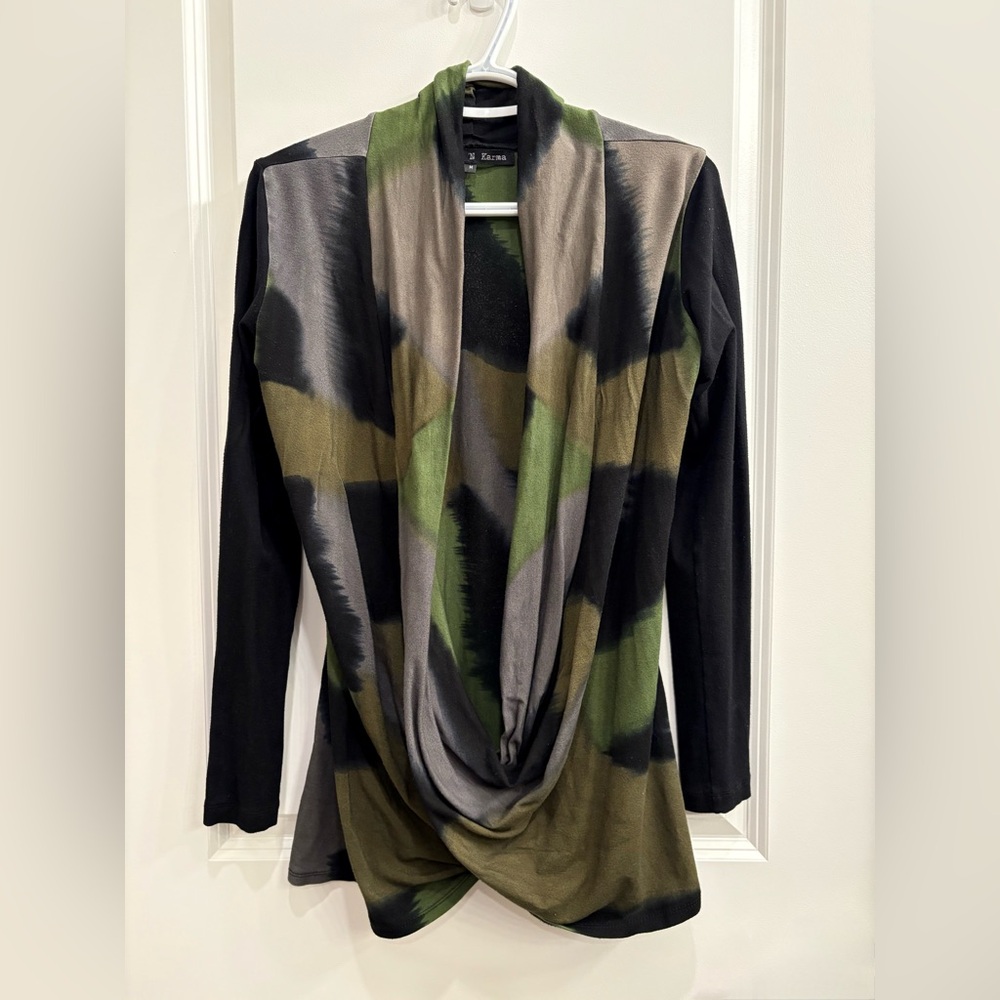 Rock N Karma Stylish Camouflage Drape Cardigan